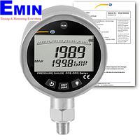 PCE DPG 200-ICA Pressure Gauge (0~2900 psi, 0~200 bar; ISO Calibration Certificate)