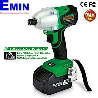 TOPTUL KPB-0837 1/4" Hex. Brushless Cordless Impact Driver (18V; 140-366Nm)