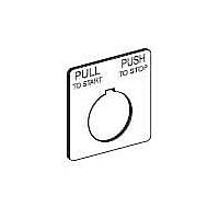 Square D 9001KN100YP Legend PSH BTTN LEGEND PLATE 30MM, Type K