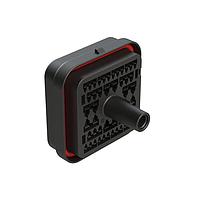 Amphenol SINE Systems ARB12-48PAR-L018 Connectors 48 Position Receptacle with Flange, Reduced Diameter Seal, Keyed A, Black