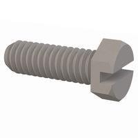 Essentra Components 010832X050 Hex Slotted Hex Slotted Screw, #8-32 Thread, 1/2 Lg