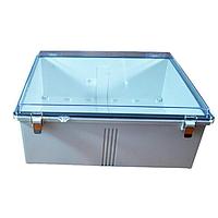 Bud Industries PTQ-11076-C Hinged Cover PC+10% Fiberglass Box, Stainless Steel Latch, Clear Cover (19.7 X 15.8 X 7.9 In)