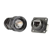 Amphenol Socapex RJF5442203100BTX Ethernet Cables / Networking Cables RJ45 Cordset 0.3M Sq Flange Receptacle