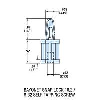 Heyco 10622 Screw and Lock HHCBS-16 NATURAL NYL PCB Support