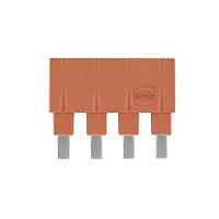 HARTING 09330009832 Heavy Duty Power Connectors Han ES Press plug-in jumper 1x4 (along row) red
