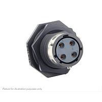 Eaton Souriau-Sunbank UTGX712D4S Receptacles Jam nut receptacle, without backshell, with 4 female PCB contacts, IP68/69K in unmated conditions