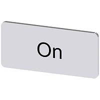 SIEMENS 3SU19000AC810DJ0 Labeling Plate, On INSCR. LABEL, SILVER 12.5 X 27MM, ON