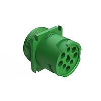 Amphenol SINE Systems AHD10-9-1939P8R Connectors 9P M FLN RCP RSEAL GRN TYPE II SZ16 CNT