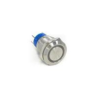 Alcoswitch - TE Connectivity 4-2213767-3 Pushbutton Switches AV19 DPM 3A MOVE RING LED WHITE 24V