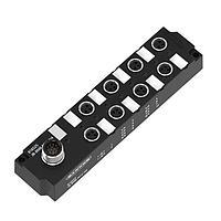 Banner Engineering JB-8M8-M12-N4 Sensor Cables / Actuator Cables Junction Block, 8 Port M8, 8 NPN, 12-pin M12 Connector, Signal & Power LEDs