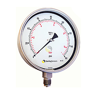 Sterling Sensors RCh160330HG Stainless Steel Pressure Gauge (-1~0 (-30"Hg), 1/2" BSP Parallel)