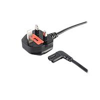 Same Sky (formerly CUI Devices) AC-C7-R-B UK AC Power Cord AC Cord UK, C7 for C8 inlet RA, HO3VVH2-F 0.75MM/2, 2M, Blue