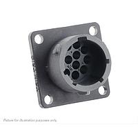 Eaton Souriau-Sunbank UTSX01412PW Receptacles Square flange receptacle, without backshell, for 12 male contacts, IP68/69K, keying W