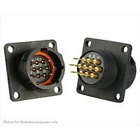 Eaton Souriau-Sunbank UTS012D10P Receptacles 10P SQ FLANGE PIN RECEPTACLE SIZE 12D