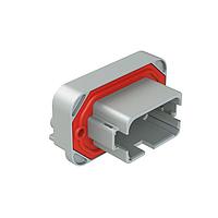 Amphenol SINE Systems AT13-12PA-BM16 Connectors RA Flng Mnt PCB Rcpt 12POS Gry Tin Cont A