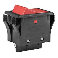 NKK Switches JWL12RCA/UCV Rocker Switches SPDT TV8 RTD RED CAP BLACK BODY