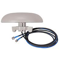 HUBER+SUHNER 1399.19.0006 Mobile Antenna Cullular/LTE800 + GPS/Glonass with LNA, Omni-S, LTE 790 to 2600 MHz, Robust Outdoor, 2 x Pigtails-SMA (m)