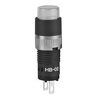 NKK Switches HB02KW01-6B-JB LED RND INDCTR WHITE LED CLR LENS/WHT DIFUSER