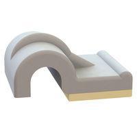 Essentra Components 22SPC13037 Cable Clamp Half U Clip, Adhesive, .125 Hold Dia