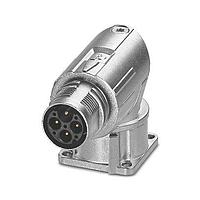 PHOENIX CONTACT 1069507 Device Connector Device connector  front mounting  angled rotatable  for standard and ONECLICK fast locking system  M17  No. of pos.: 3+PE  type of contact: Pin  Crimp connection  flange dimensions: 28 mm x 28 mm  coding:N