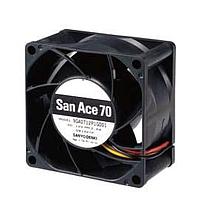 Sanyo Denki 9GA0712P1G001 Axial DC Axial Fan, 70x70x38mm, 12VDC, High Performance, Low Power, Tachometer, PWM