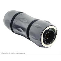 Eaton Souriau-Sunbank UTGX6JC12E8PY Plugs Plug, with cable gland backshell, with 8 male solder contacts, IP68/69K in unmated conditions, keying Y