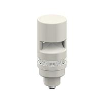 Banner Engineering TL50BLR2AOS4ICQ Tower Lights Beacon Tower Light; Gray Housing: 1-Color Sealed; Omnidirectional Staccato Audible Indicator w/ Intensity Adjust; Voltage: 12-30 V dc or 24 V ac; Environmental Rating: IP67; Input: Bimodal; Colors: Red flash; 4-pin M12 Integral QD