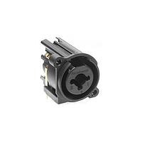 Amphenol Audio ACJC6AHL BULK Connectors 1/4" XLR Dual Chassis Mount C Type Stereo Horiz PCB Latchless Non-switching XLR
