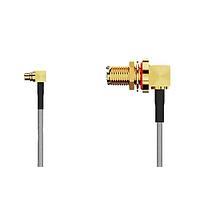 GCT (Global Connector Technology) CABLE 391 RF-150-A-1 RF Cable Assemblies MMCX RA Plug2SMA RAJck R Mt IP67/IP68 6GHz,1500mm, RG178 Brwn