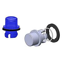 BIVAR SGLC-3MM-F-LD BE LED Lens Caps Liquid Detect, Flat Round .118in Blue