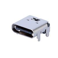 Same Sky (formerly CUI Devices) UJ40-C-H-G-SMT-P24-TR USB Type C Type C, 4.0, Horizontal, Gold Plated 3u, Surface Mount, 24 pin, T&R