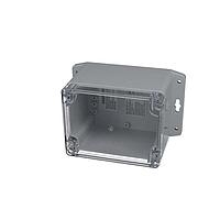 Bud Industries PN-1328-CMB Electrical Enclosures IP65 NEMA 4X Box with Clear Cover and Mounting Brackets (4.5 X 3.5 X 3.2 In)