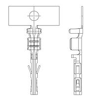 Amphenol FCI 10134160-1210LF Power to the Board Minitek Pwr 3.0, Receptacle Terminal, Gold Flash Plating, Chrysocal, AWG(#16-20), Preplatd.