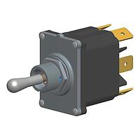 Carling Technologies STJ2E1-53 Toggle Switches 16A 12/24V ON-OFF-ON 2P QC No Panel Seal