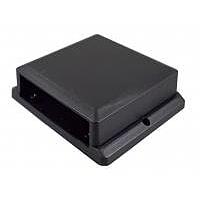 New Age Enclosures S3A-434313FW Utility Square Utility w/ Wall Mount & Faceplate 4.3 x 4.3 x 1.3 inch - Black