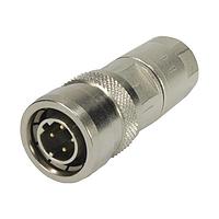 HARTING 21038811430 Straight M12 PUSHPULL 4-POLE D-CODED MALE