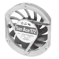 Sanyo Denki 109E4712M402 Axial DC Axial Fan, 172x147x25mm Round/Sidecut, 12VDC, Ribless