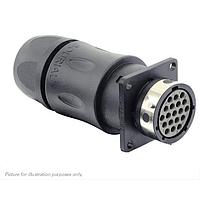 Eaton Souriau-Sunbank UTGX0JC1419S Receptacles Square flange receptacle, with cable gland backshell, for 19 female contacts, IP68/69K