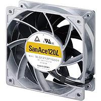 Sanyo Denki 9LG1224H1001 Axial Axial, 120x120x38mm, 24VDC, 0.76"H2O, Ribless, Long Life 180Khr, 3xWire, Tach