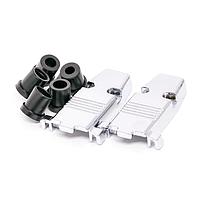 AIM-Cambridge / Cinch Connectivity Solutions 40-9709HMG EMI/RFI Shielded Backshell HOOD METAL 9 POS. W/RUBBER GROMMET