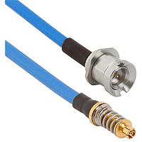 Amphenol SV Microwave FV67SMPM-085-MBSMP-120 RF Cable Assemblies VITA 67.1/2 SMPM to SMP M BKHD 12"Cable