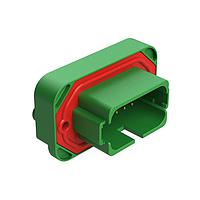 Amphenol SINE Systems AT15-18PC-BM01GN Connectors 18 Position, Straight Flange Mount PCB Receptacle, Gold Plated Contacts Included, Keyed C, Green