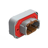 Amphenol SINE Systems ATM13-08PD-BM03 Connectors RA Flng Mnt PCB Rcpt 8POS Gry Tin Cont D