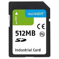 Swissbit SFSD0512L1BN1WI-E-ME-111-STD SD Cards Industrial SD Card, S-250, 512 MB, SLC Flash, -25C to +85C