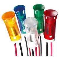 APEM QS83XXR12 Indicators 8mm Wires Red 12V