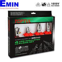 TOPTUL GAAE0406 VDE Insulated Pliers Set (4 pcs)