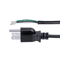Bel PC-ATLK020M AC Power Cord Power cord, NEMA 5-15P to Tinned leads, 2m, black