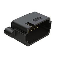 Amphenol SINE Systems AT04-18PA-BM12BK Connectors 18 Position, PCB Receptacle, Flangeless, Self-Threading, Keyed A, Gold Plated Contacts Included, Potted, Black Body