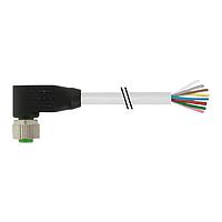 Murrelektronik 7000-17061-2950300 Connectors M12 female 90 with cable, PUR 8x0.25 gy UL/CSA+drag chain 3m