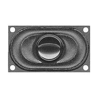 Same Sky (formerly CUI Devices) GC0351P Micro speaker, 35  x  16 mm, 8 mm deep, cloth, Nd-Fe-B, 1 W, 8 ohm, 550 Hz, solder eyelets